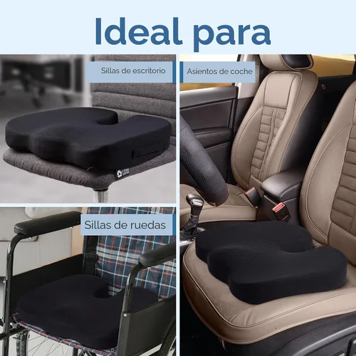 Miniatura 5 de 5 STARS UNITED Cojín de asiento para aliviar el dolor de coxis – Cojín grande de espuma viscoelástica para recuperación de coxis, cadera, ciática