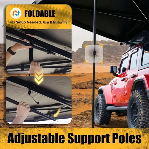 Miniatura 5 de WildFinder Tienda de campaña para techo de techo rígida, cubierta rígida adecuada para Jeep, SUV, camión, furgoneta, techo de coche para 2 a 3