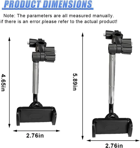 Miniatura 2 de Soporte para teléfono para espejo retrovisor de automóvil, multifuncional, antivibración, rotación de 360°, soporte de navegación retráctil