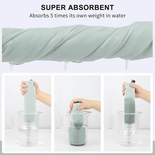 Miniatura 4 de Toalla de microfibra Rainleaf perfecta para viajes y gimnasio y camping. Secado rápido - Super absorbente - Ultra compacta - Liviana. Adecuada