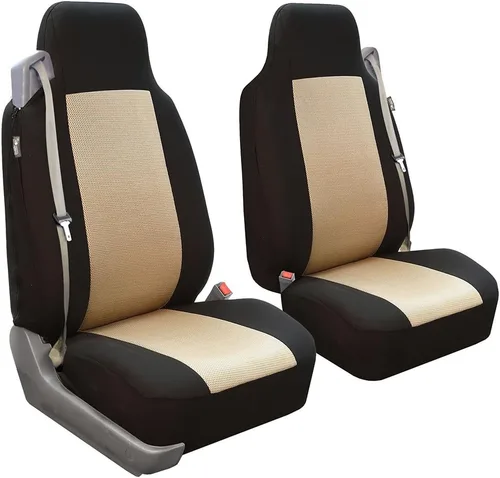 FH GROUP FH-FB302102 fundas para asientos de auto con cinturón de seguridad incorporado y apoyacabezas no desmontables de gamuza - para la mayoría