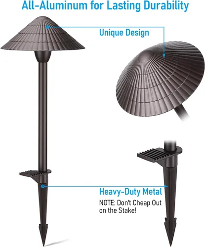 Miniatura 2 de LEONLITE 5CCT - Luces LED de bajo voltaje, 3 W de aluminio fundido de 12 a 24 V, luces de camino IP65 de 1800 K-5000 K, iluminación de paisaje