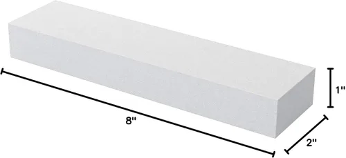 Miniatura 2 de Bon 14-831 Rub Brick 8 "x 2" x 1" 60 Grit Piedra de alisado de óxido de aluminio blanco para baldosas de hormigón