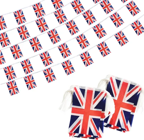 Miniatura 16 de Bandera Colgante de Banderines Australianos, Pequeña Mini Guirnalda de Banderitas Australianas, Decoración Nacional del País para Escuela, Fiesta