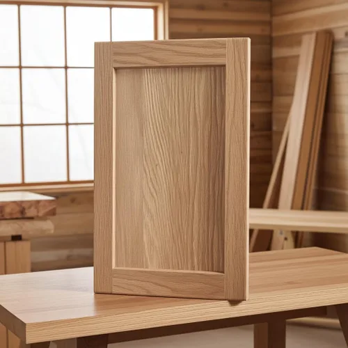 Miniatura 4 de 11.5W x 29H Puerta de gabinete de cocina de roble sin terminar estilo shaker de repuesto