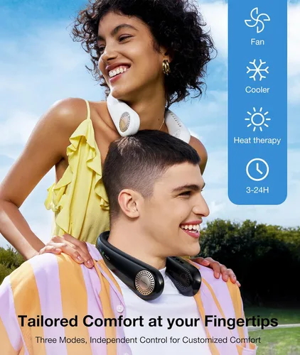 Miniatura 5 de TORRAS COOLiFY Air2024 - Aire acondicionado de cuello actualizado, ventilador de cuello portátil ultraligero recargable, dispositivo de enfriamiento