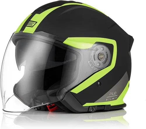 Miniatura 6 de ORIGINE Casco de motocicleta de cara abierta 3/4 con doble visera para scooters, aprobado por DOT