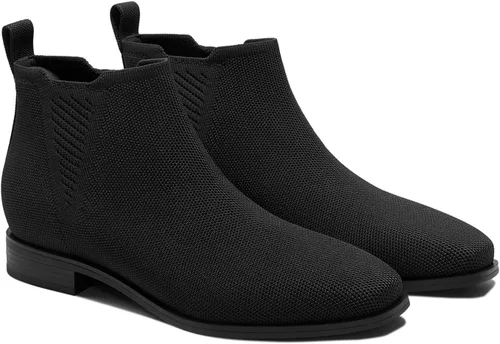 VIVAIA Ryan - Botas Chelsea sin cordones para mujer, botas de tobillo con punta cuadrada, repelentes al agua, cómodas botas de tacón bajo para uso