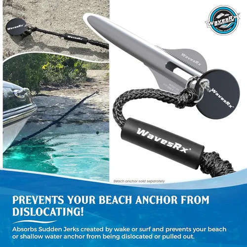 Miniatura 4 de AnchorMate - Cuerda elástica de anclaje que se estira para absorber las olas y las ráfagas de viento y evita que el ancla se desaloje Ata, amarre