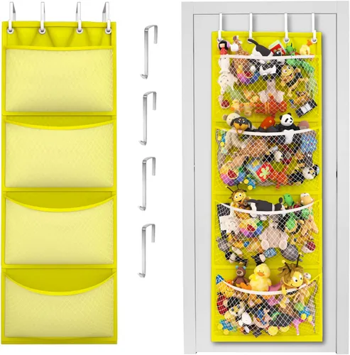 Miniatura 7 de Honeyera Almacenamiento para Animales de Peluche - Organizador sobre Puerta para Muñecos, Accesorios para Bebés y Organizador de Juguetes