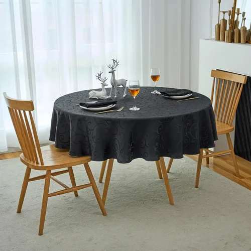 Miniatura 10 de Marina Decoration Mantel jacquard impermeable grueso elegante con ramas de damasco sólido de alta calidad, decorativo para el hogar, cocina, Crema