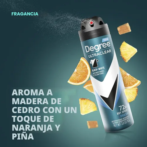 Miniatura 10 de Degree Men Antitranspirant Spray Black + White 3 unidades protege de las manchas de desodorante Desodorante en aerosol seco al instante 3.8 onzas