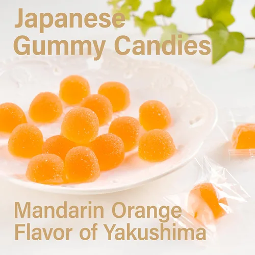 Miniatura 3 de YAMASAN KYOTO UJI Caramelo japonés – Sabor a naranja mandarina de Yakushima, envueltos individualmente, sin condimentos químicos, dulces sin gluten