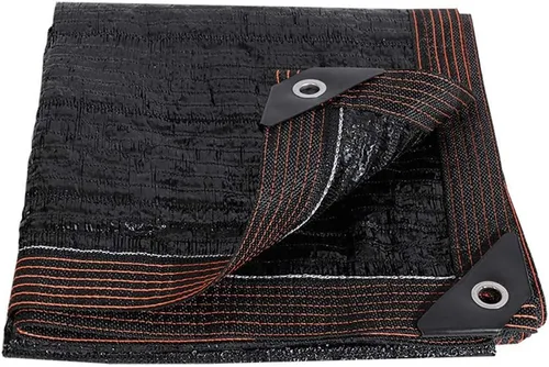 Tela negra con cifrado de aguja plana, 95% resistente a los rayos UV, tela transpirable, con ojales, para invernadero, jardín, patio, pérgola o