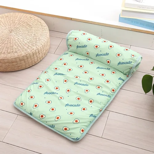 Miniatura 9 de Cama refrescante para gatos y perros 2023, tapete refrescante para mascotas con almohada, portátil, lavable, manta refrescante para mascotas