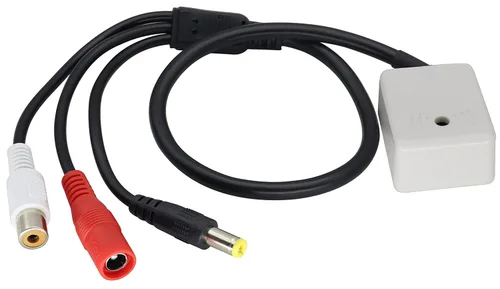 Miniatura 9 de Micrófono CCTV Dispositivo de recogida de cable de audio Micrófono para exteriores CCTV RCA Micrófono de vigilancia DVR Preamplificador de alta