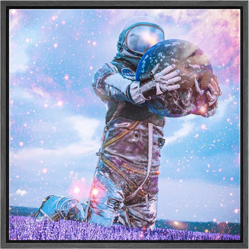 Miniatura 28 de Lienzo decorativo con diseño de un hermoso paisaje, para la decoración del hogar, The Cosmic Cloud, 12" x 12