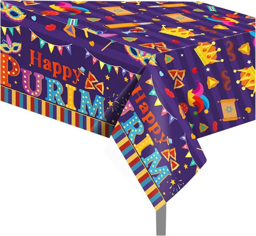 Miniatura 29 de 1 paquete de mantel de plástico con diseño de bandera americana del 4 de julio para fiesta, 54 x 87 pulgadas de largo, mantel rectangular para bufé
