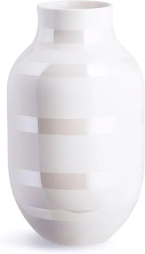 Miniatura 15 de Hak Kähler Omaggio - Jarrón de porcelana con rayas, moderno jarrón redondo, bulboso y escandinavo para flores, negro, 7.9 in