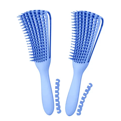 Miniatura 13 de Cepillo para el cabello, cepillo desenredante para cabello afroamericano/africano texturizado 3a a 4c rizado