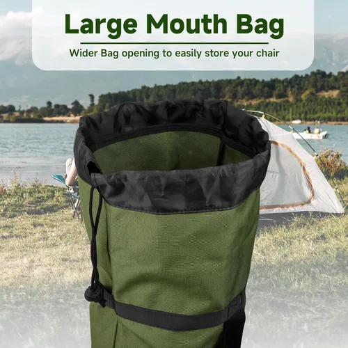 Miniatura 4 de Xxerciz Bolsa de repuesto para silla de campamento, bolsa de transporte plegable de 48 pulgadas con correa ajustable para el hombro, bolsa