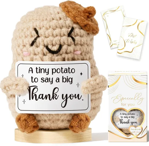 Miniatura 14 de Regalos de agradecimiento para mujeres, apoyo emocional de ganchillo, regalos administrativos para el día profesional, cesta de Pascua, regalo