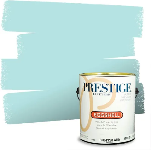 Miniatura 108 de Prestige Paints. - Base y pintura para exteriores en un solo galón, 1 galón. plano, comparable con Sherwin Williams Topsail. SW6799-PCM