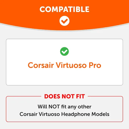 Miniatura 2 de WC Freeze Virtuoso Pro - Almohadillas de gel refrescante para auriculares Corsair Virtuoso Pro fabricadas por Wicked Cojines, mayor comodidad
