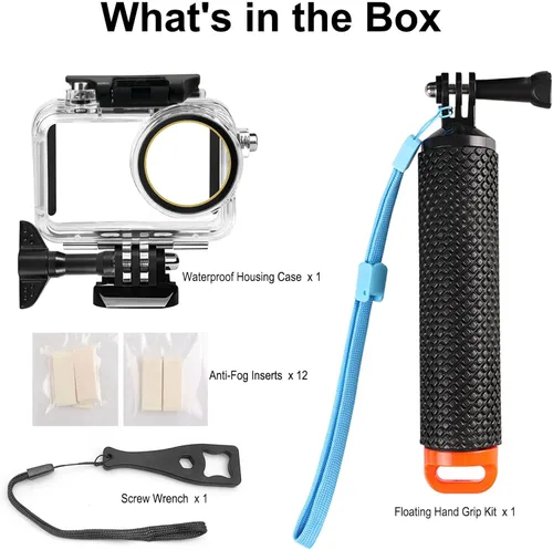 Miniatura 2 de SUNDO Funda protectora compatible con cámara DJI Action 5 Pro/Action 4/Action 3, 164.0 ft/164 pies, cubierta impermeable para buceo profundo, buceo