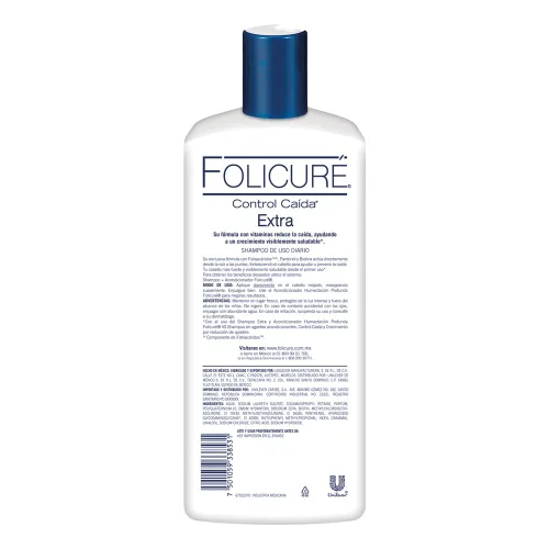 Miniatura 2 de 2 PACK!! FOLICURÉ EXTRA CHAMPÚ CONTROL CAÍDA CON BIOTINA, CRECIMIENTO FUERTE Y SANO