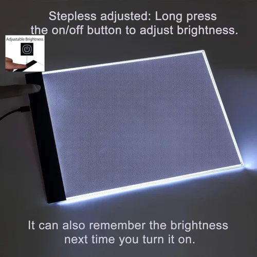 Miniatura 4 de Caja de luz LED para calcar, ultradelgada, portátil, con ajuste de brillo, para artistas, dibujo de tatuaje, bocetos, transmisión por internet