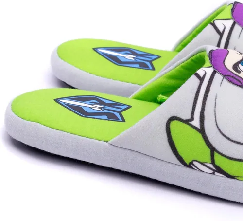 Miniatura 7 de Disney Pixar Toy Story Pantuflas para niños Buzz Lightyear sin cordones, Verde