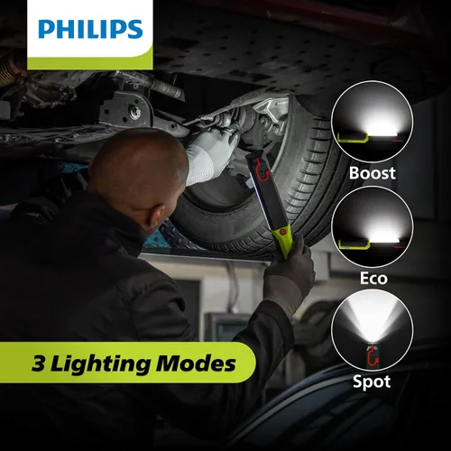 Miniatura 3 de Philips Xperion 6000 LED faro luz de trabajo, linterna profesional de 300 lúmenes con luz de inundación difusa y foco giratorio para mecánicos