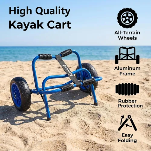 Miniatura 3 de Newcod Carrito de kayak, carrito de kayak para llevar kayak, canoa, tabla de remo SUP