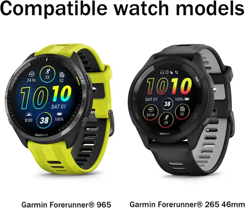 Miniatura 2 de Lamshaw Correa deportiva compatible con Garmin Forerunner 965, correa de repuesto de silicona suave con hebilla magnética compatible con Garmin