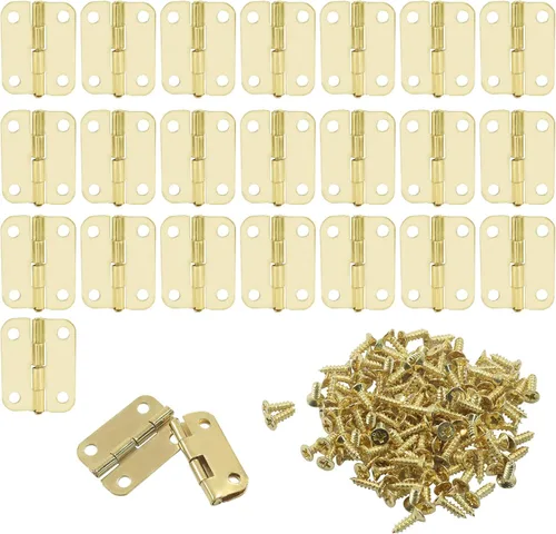 Miniatura 9 de Murtenze Paquete de 12 Bisagras de Puerta de 2.5 Pulgadas, Bisagras de Armario, Bisagras de Bronce Rojo, Bisagras de Cojinete de Bola, Bisagras