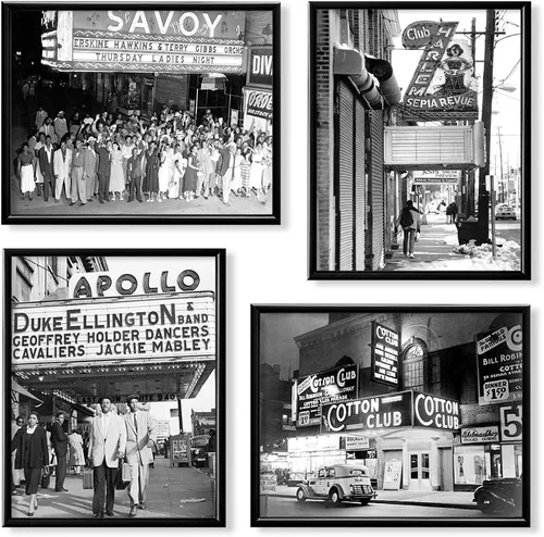 Decoración de pared afroamericana, foto vintage de cultura de historia negra de 11 x 14 pulgadas, póster histórico de música de jazz - Cotton Club