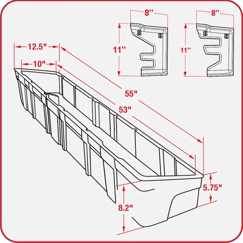 Miniatura 4 de MaxMate Caja de almacenamiento para debajo del asiento compatible con Ford F-150 2015-2026; F-250 F-350 SD Supercrew Cab 2017-2026, organizador