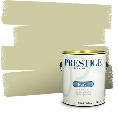 Miniatura 192 de Prestige Paints - Pintura exterior e imprimación en uno, 1 galón, plano, compatibilidad comparable con el color menta «Whipped Mint» de Behr