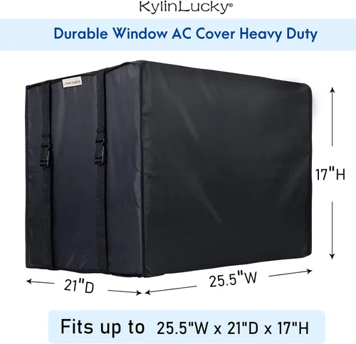 Miniatura 2 de KylinLucky Cubierta de aire acondicionado para ventana exterior, cubiertas de unidad de aire acondicionado para exteriores, 25.5 pulgadas de ancho x