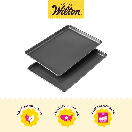 Miniatura 3 de Wilton Easy Layers - Bandeja rectangular para tartas, juego de 2 bandejas para hornear, acero