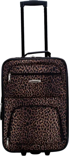 Miniatura 2 de Rockland Vara Softside - Juego de maletas verticales para equipaje de 3 piezas, Leopardo
