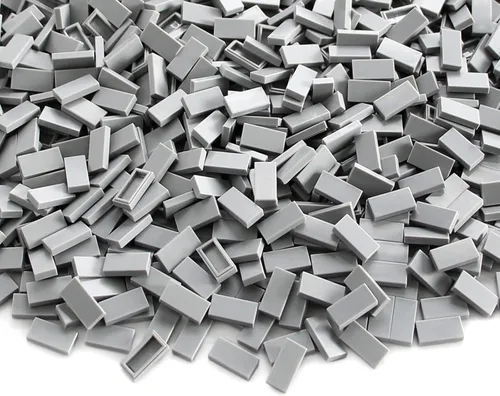 Miniatura 6 de Ladrillo plano de 700 piezas de 1×2 en gris azulado oscuro, bloques de construcción a granel para superficies lisas de paredes y pisos, accesorios