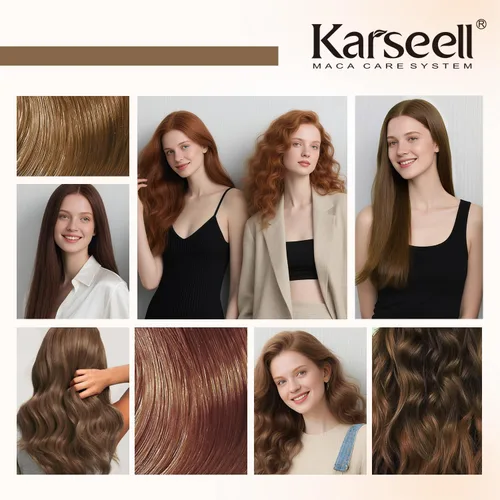 Miniatura 9 de Karseell Acondicionador de depósito de color, mascarilla de cabello marrón para cabello teñido y decolorado, refresca el color y tono marrón 16.9 fl