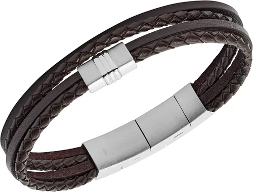 Miniatura 6 de Fossil Copeland - Reloj de cuarzo de acero inoxidable con correa de piel para hombre