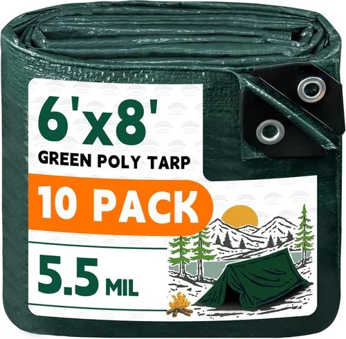 Miniatura 41 de RAINDEWAY Tarps - Lona impermeable de color azul de 4 x 16 pies de grosor, resistente a desgarros, multiusos, para techo, campamento, automóvil