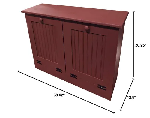Miniatura 4 de Cubo doble de basura/Recipiente para papelera de reciclaje. Borgoña sólido