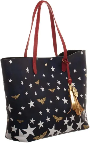 Miniatura 3 de Wonder Woman - Bolsa de gran tamaño color rojo blanco y azul