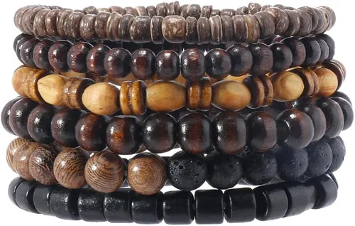 Miniatura 25 de Pulsera Gótica Ajustable de Cuero Trenzado Punk Multicapa de Estilo Grunge, Conjunto de Pulseras Emo con Brazalete de Metal, Envoltura