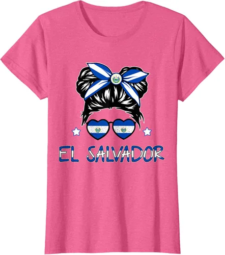 Miniatura 48 de Camiseta de El Salvador para Niñas Bandera Patrimonio Hispano Salvadoreño